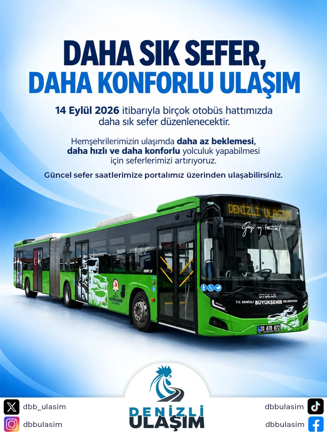 Daha sık sefer, daha konforlu ulaşım